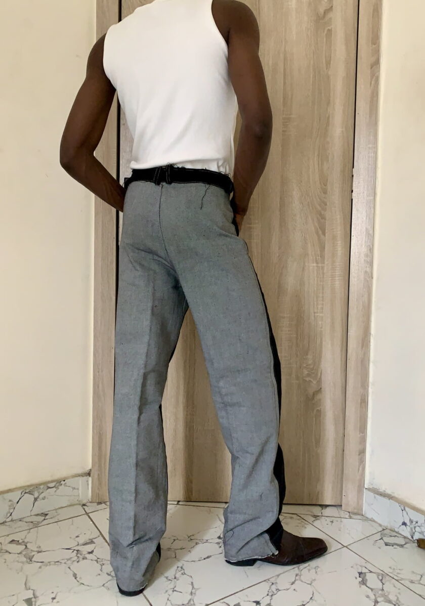 Ajanéé Front Back Panel Jeans in Black - Image 4
