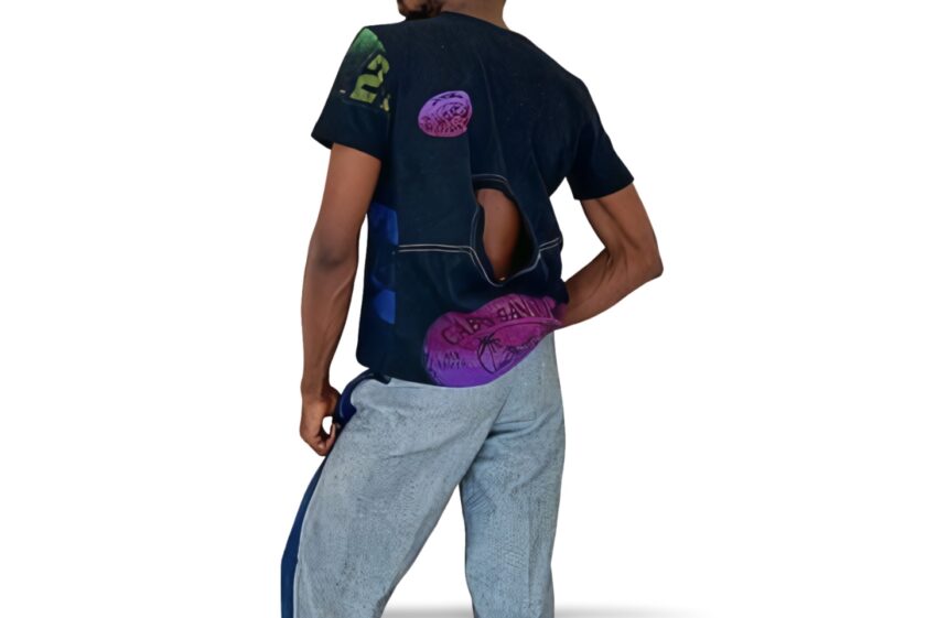 Ajanéé Face-Back Tee in Black - Image 3