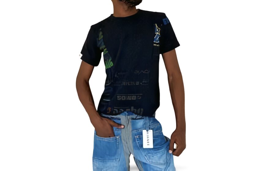 Ajanéé Face-Back Tee in Black - Image 2