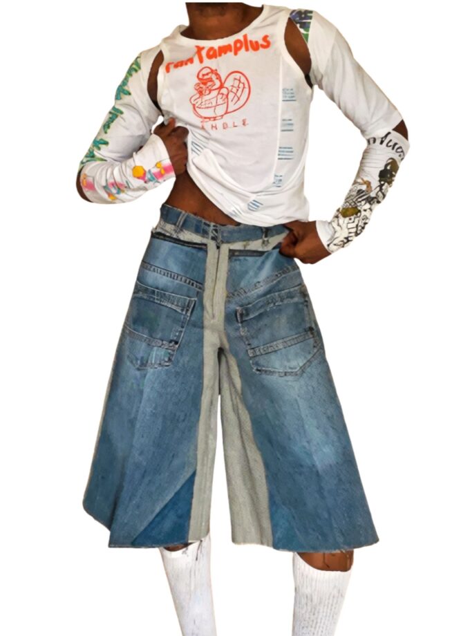 ajanee denim jorts