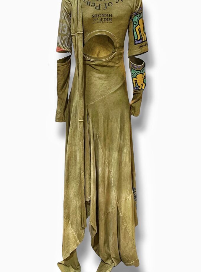 Vented Sleeve Sash Dress