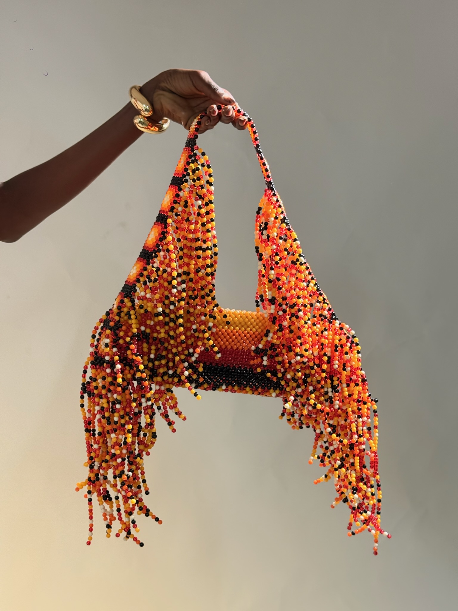 afriquekod ember beaded bag