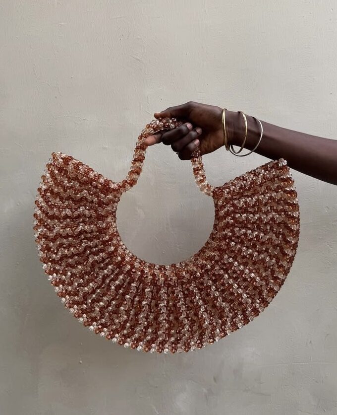 Queens arc beaded bag